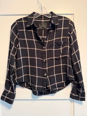 Rails Black Plaid Button-Down Shirt